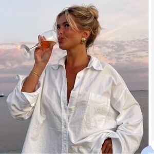 Djerf Ave Breezy Shirt White S